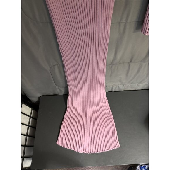 FREE PEOPLE FP Beach Pink Walk About Maxi Dress Women’s Size LARGE Ribbed Knit - Picture 2 of 15